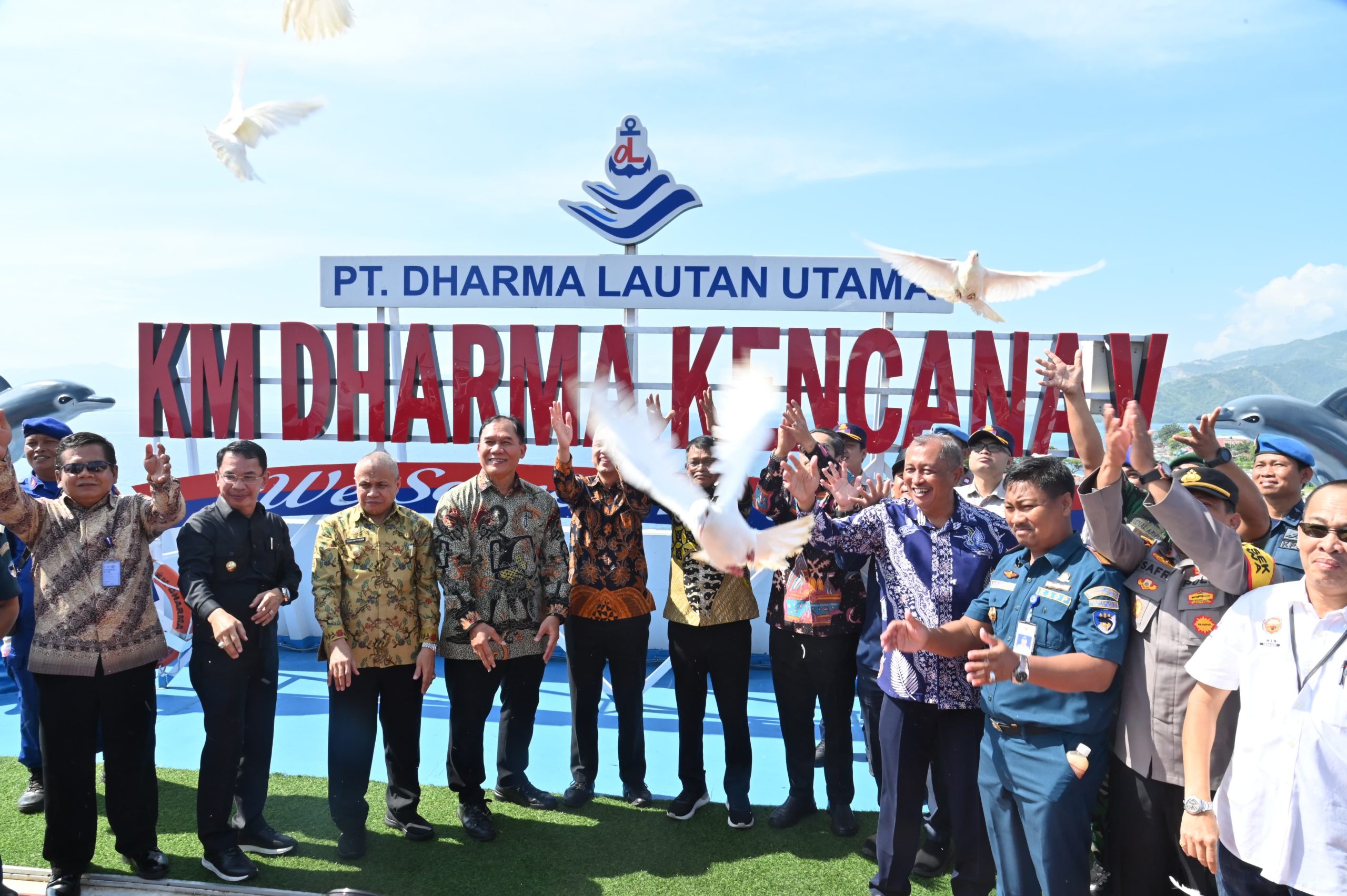 Peresmian Pengoperasian KM Dharma Kencana V, di Pelabuhan Donggala, Jumat (26/7/2024).