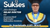 Kepala Seksi (Kasi) Penetapan Hak dan Pendaftaran Kantor Pertanahan Kota Palu, Dr. Syariatudin, S.SiT, M.AP