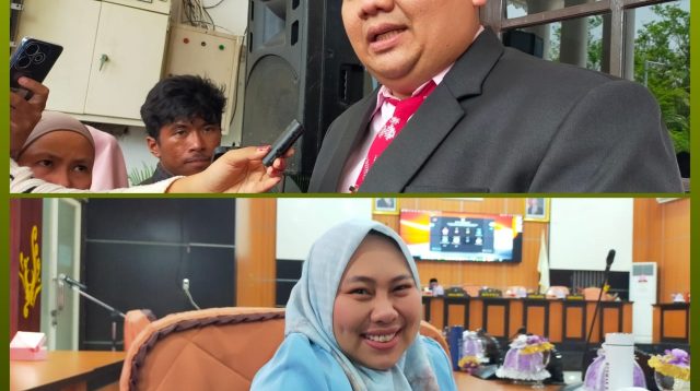 Ketua DPRD Kota Palu Rico A.T. Djanggola (atas), Anggota DPRD Kota Palu dari fraksi HANURA, Anna Fatima Zukhra (bawah). FOTO: Mohammad Rizal/Filesulawesi.com