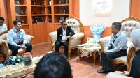 Gubernur Sulawesi Tengah Dr. H. Anwar Hafid, M.Si, menerima audiensi Kepala Cabang Bank Tabungan Negara (BTN) Palu, Sigit Sulistiyo, beserta jajaran di ruang kerjanya, Senin (2/6/2025).