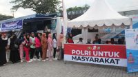 Ratusan warga memadati area car free day di depan Balai Kota Palu pada Minggu (22/6/2025) pagi