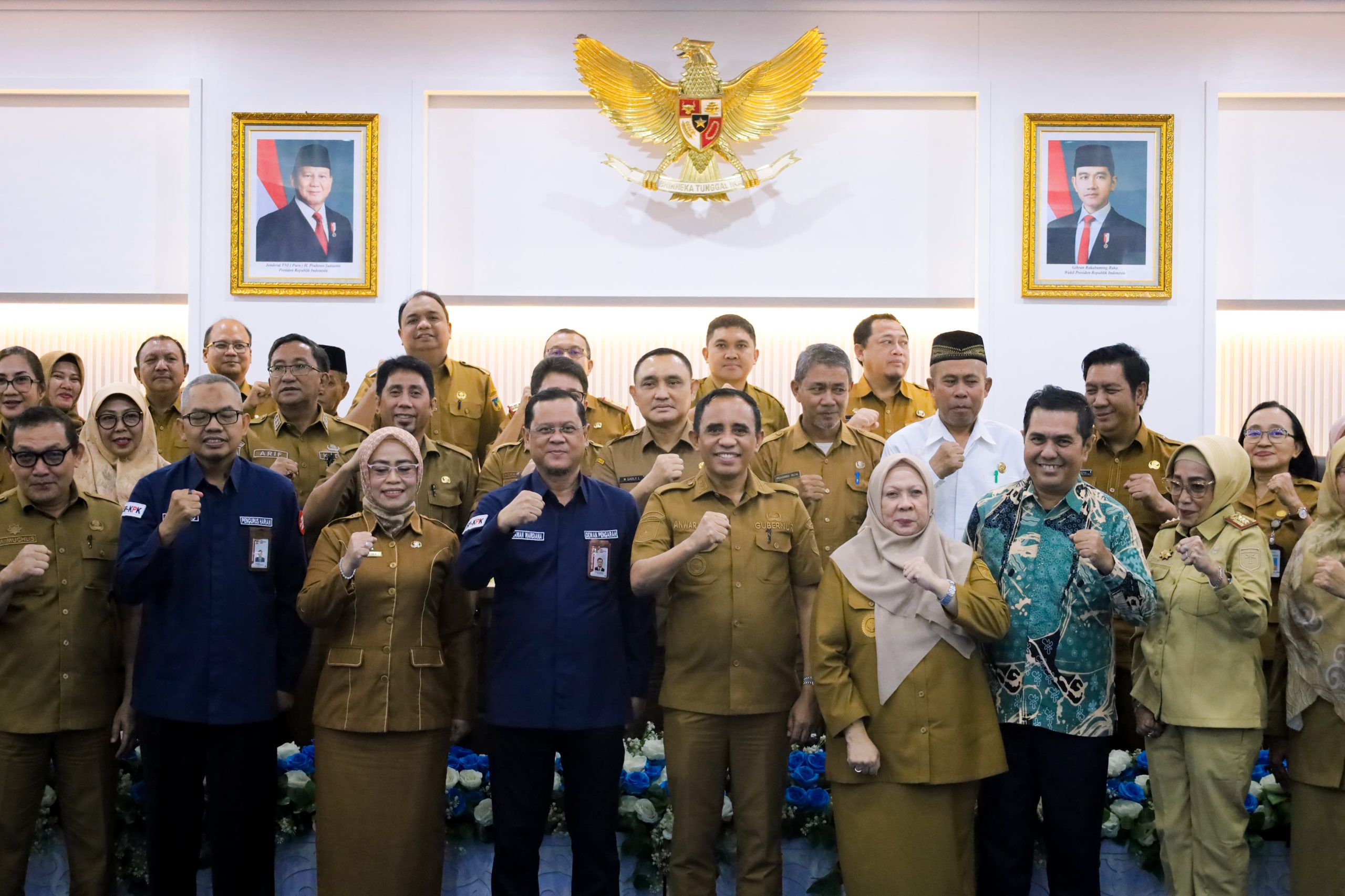 kegiatan Sosialisasi Antikorupsi dan Pengendalian Gratifikasi yang digelar oleh Komisi Pemberantasan Korupsi Republik Indonesia (KPK RI), Selasa (8/7/2025), di Ruang Polibu, Kantor Gubernur Sulteng.