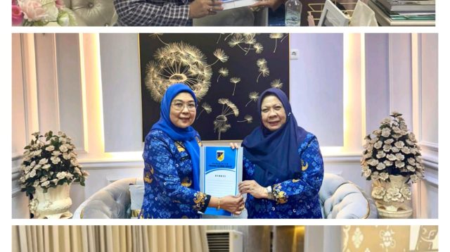 Sdr. Neng Elly, bersama Sekdaprov Sulteng Dra. Novalina, MM, (atas), Neng Elly bersama Wakil Gubernur, dr. Reni Lamadjido (tengah), serta Saudari Neng Elly bersama Gubernur Sulawesi Tengah, Dr. Anwar Hafid, M.Si, (bawah). FOTO: IST