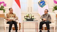 Gubernur Sulawesi Tengah, Anwar Hafid (kiri) dan Gubernur DKI Jakarta Pramono Anung
