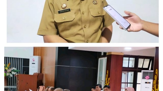 Kaban Kesbangpol Kota Palu, Ansyar Sutiadi (foto atas). Rapat Bapemperda DPRD Kota Palu (foto bawah).