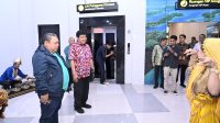 Penyambutan diawali dengan tarian adat Kaili dan pemasangan siga oleh Gubernur Sulawesi Tengah, Dr. H. Anwar Hafid, M.Si, sebagai bentuk penghormatan kepada tamu kehormatan.