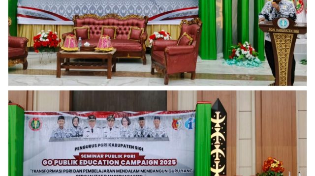Ketua PGRI Sulteng, Syam Zaini (foto atas) dan Ketua PGRI Sigi, Irsan (foto bawah).