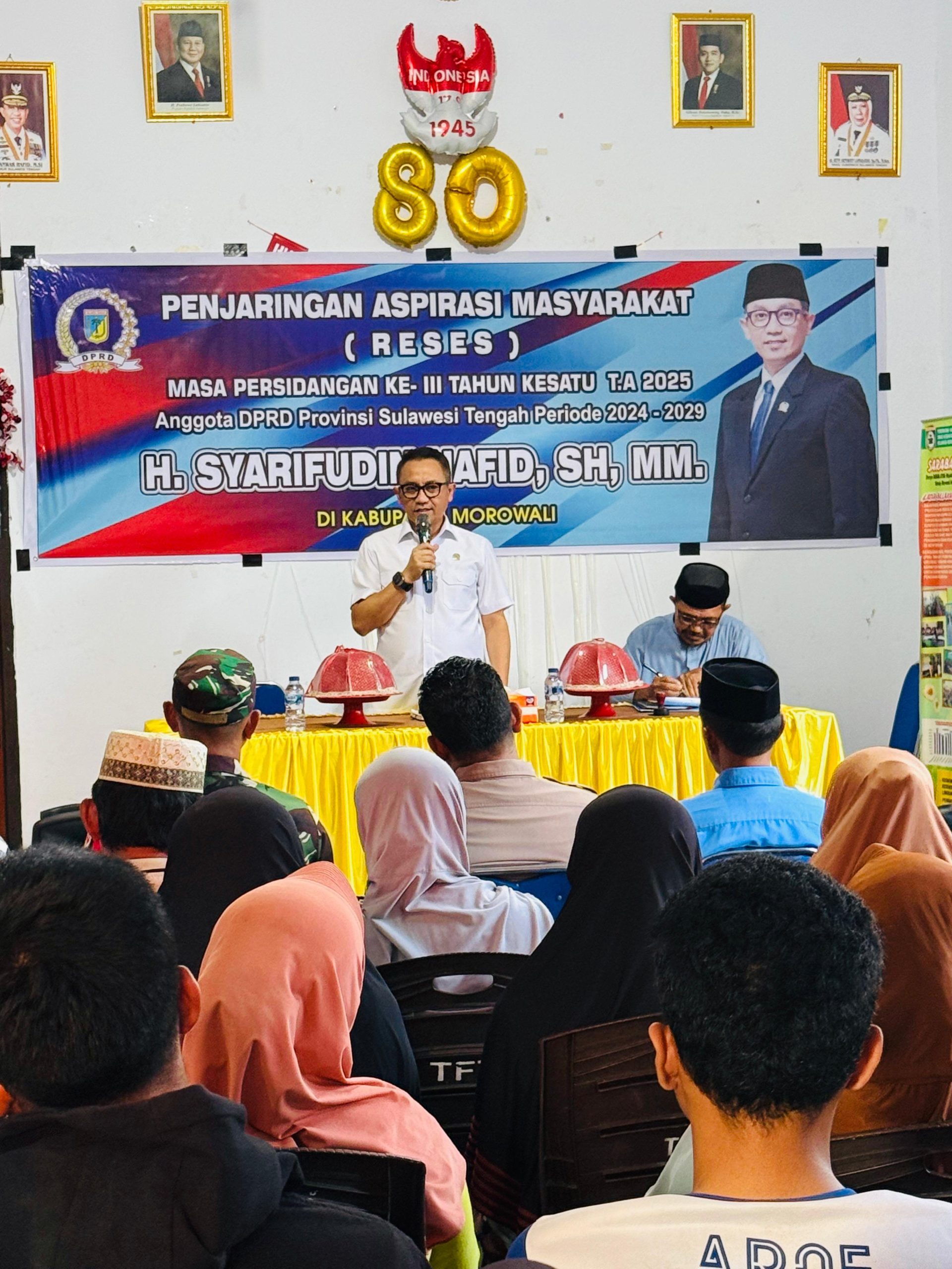 WhatsApp Image 2025-09-13 at 23.18.49 Wakil Ketua II DPRD Provinsi Sulawesi Tengah, H. Syarifudin Hafid, SH., MM., menggelar kegiatan reses di Desa Tofuti, Kecamatan Bungku Tengah, Kabupaten Morowali, pada Sabtu (13/9/2025).