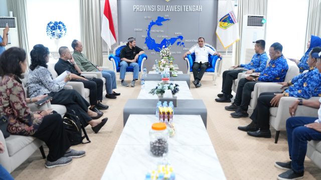 Gubernur Sulawesi Tengah, Anwar Hafid, menerima audiensi Tim Komite Olahraga Rekreasi Masyarakat Indonesia (Kormi) Pusat yang dipimpin langsung Ketua Kormi, Adil Hakim