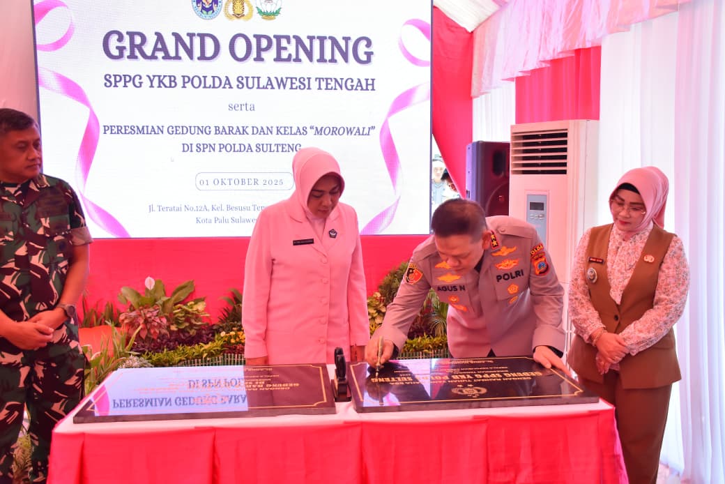 Polda Sulawesi Tengah resmi memiliki gedung baru Satuan Pelayanan Pemenuhan Gizi (SPPG) Yayasan Kemala Bhayangkari (YKB).